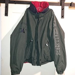 Vintage 90s Reversible Nautica challenge 3 tone fleece jacket